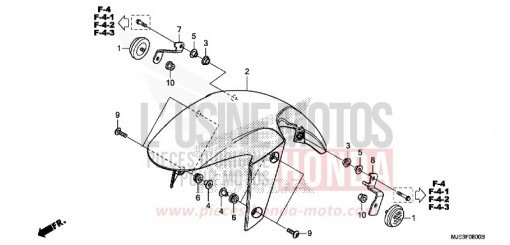 KOTFLUEGEL, VORNE CBR650FAE de 2014